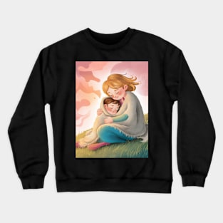 Mother's Embrace: Capturing the Special Bond Between Mother and Child Crewneck Sweatshirt